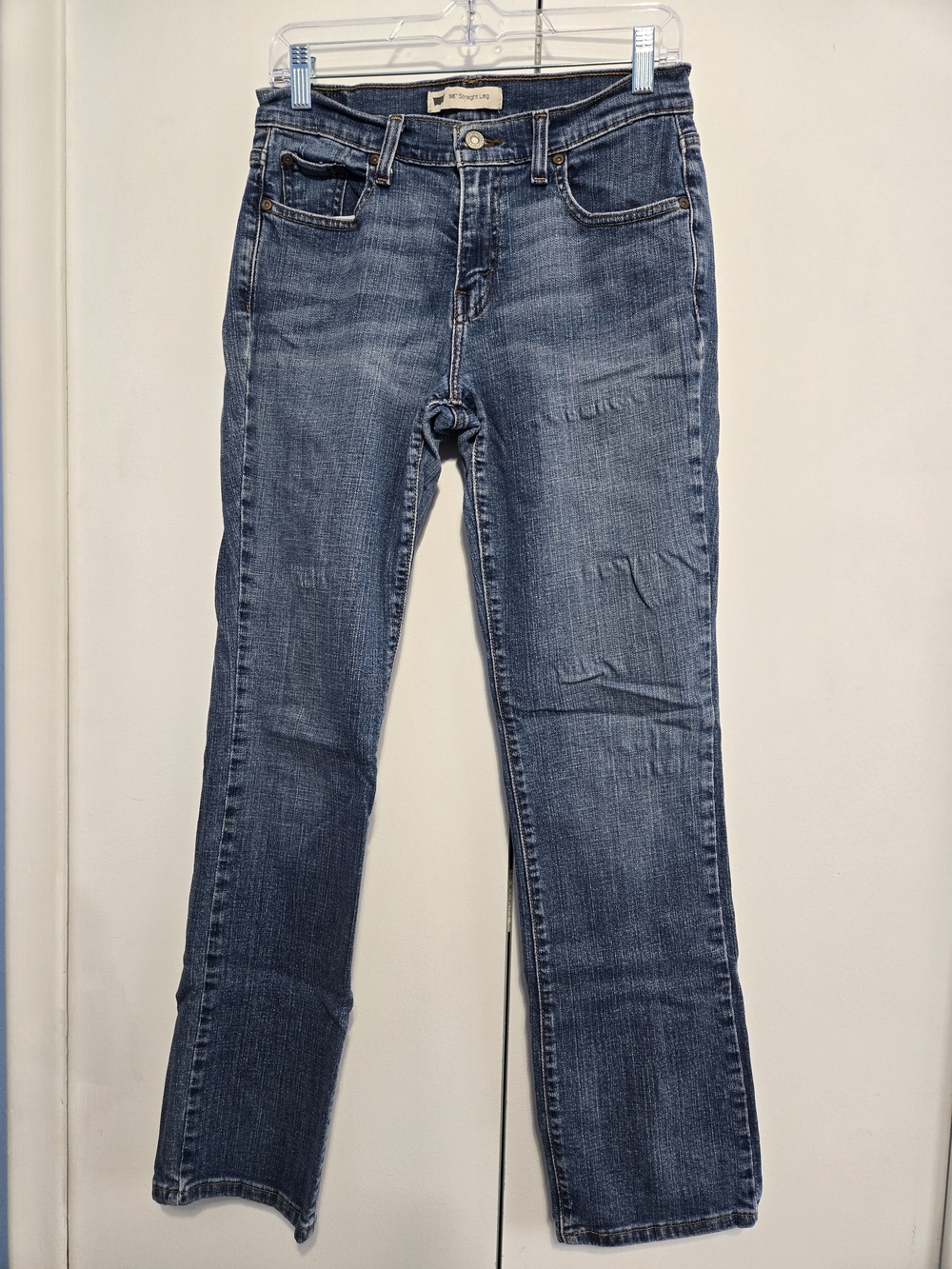 Levi's‎ 505 Straight Leg Jeans Medium Wash Stretch W28 L32 Women's